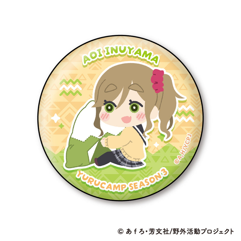 Yurucamp Season 3 XEBEC Mofumofu Can Badge Collection