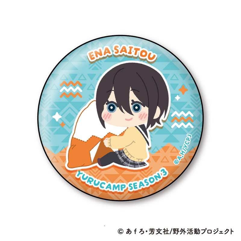 Yurucamp Season 3 XEBEC Mofumofu Can Badge Collection