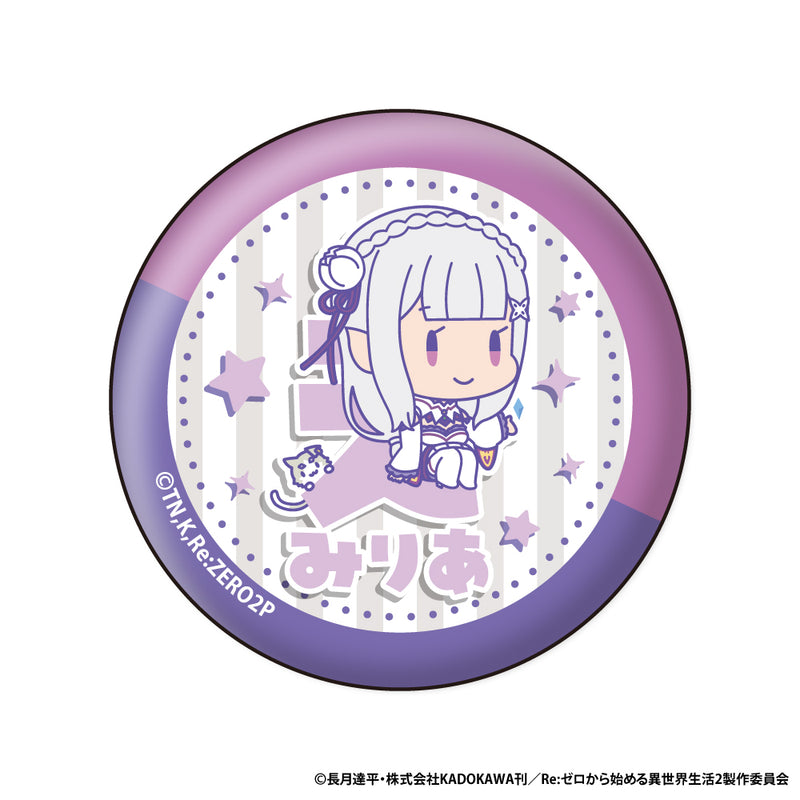 Re:Zero kara Hajimeru Isekai Seikatsu XEBEC Onamae Pitanko Can Badge Collection