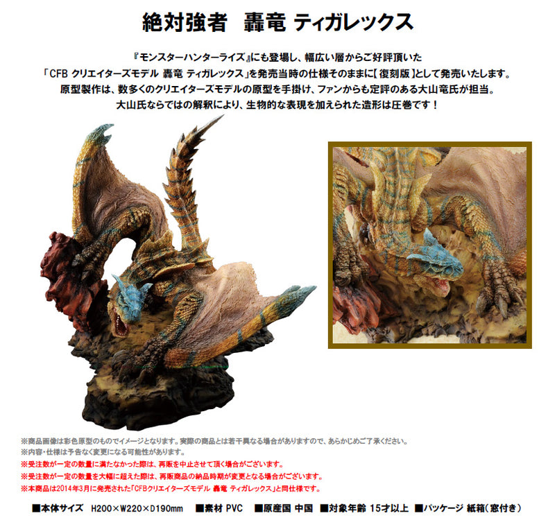 MONSTER HUNTER CAPCOM CFigure Builder Creator's Model Roaring Wyvern Tigrex Reprint Edition