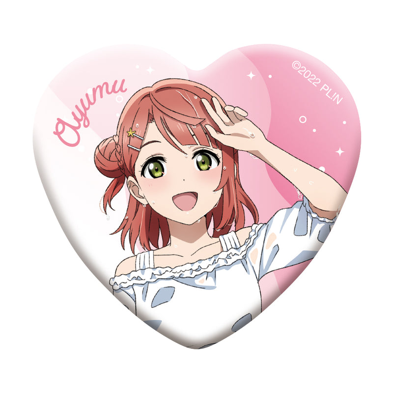 Love Live! Nijigasaki Academy School Idol Club Movic Heart-shaped Chara Badge Collection