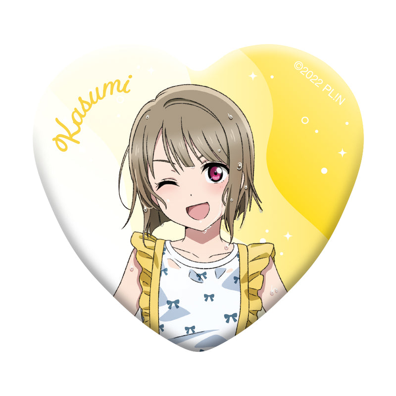 Love Live! Nijigasaki Academy School Idol Club Movic Heart-shaped Chara Badge Collection