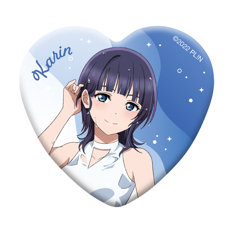 Love Live! Nijigasaki Academy School Idol Club Movic Heart-shaped Chara Badge Collection