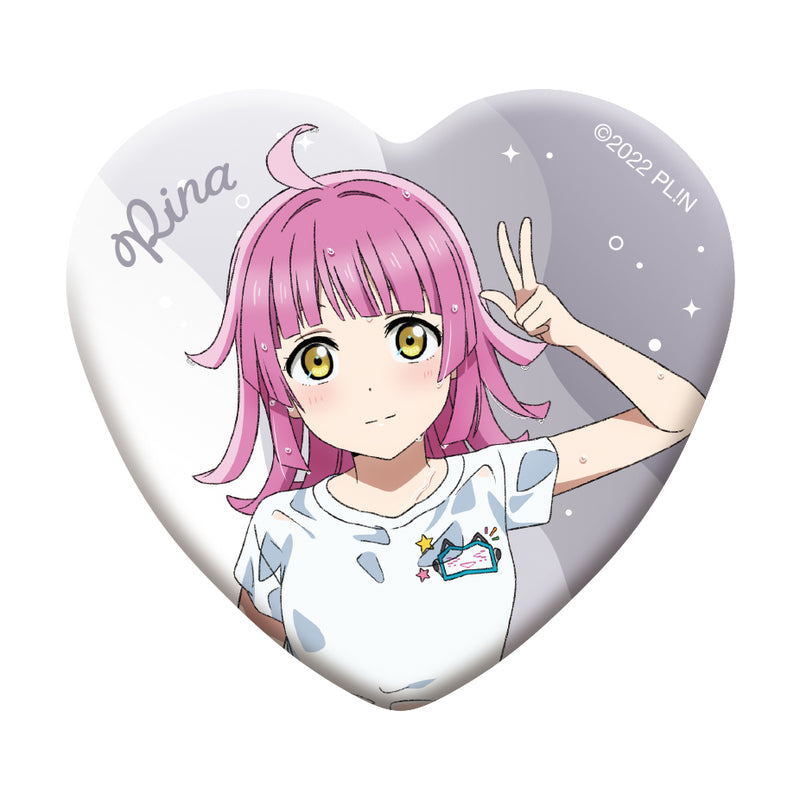 Love Live! Nijigasaki Academy School Idol Club Movic Heart-shaped Chara Badge Collection