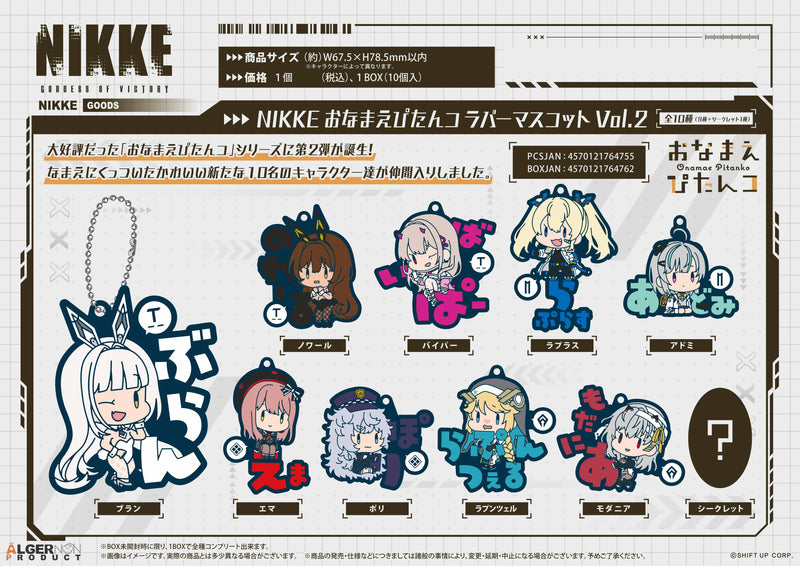 Goddess of Victory: Nikke Algernon Product Onamae Pitanko Rubber Mascot Vol. 2 (1 Random Blind Box)