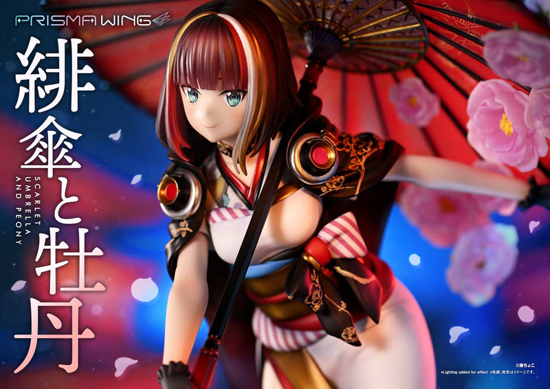 Fuzichoco Original Illustration Prime 1 Studio PRISMA WING Scarlet Umbrella and Peony 1/7 Scale Figure