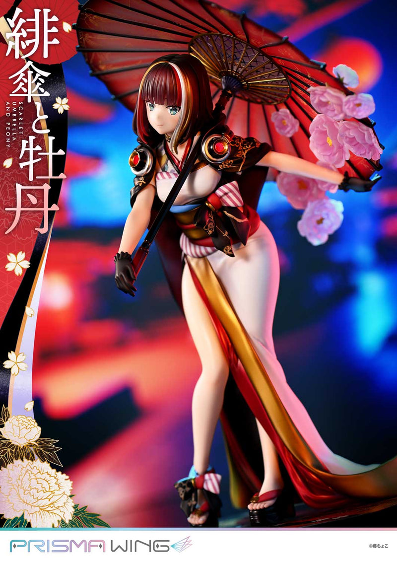 Fuzichoco Original Illustration Prime 1 Studio PRISMA WING Scarlet Umbrella and Peony 1/7 Scale Figure