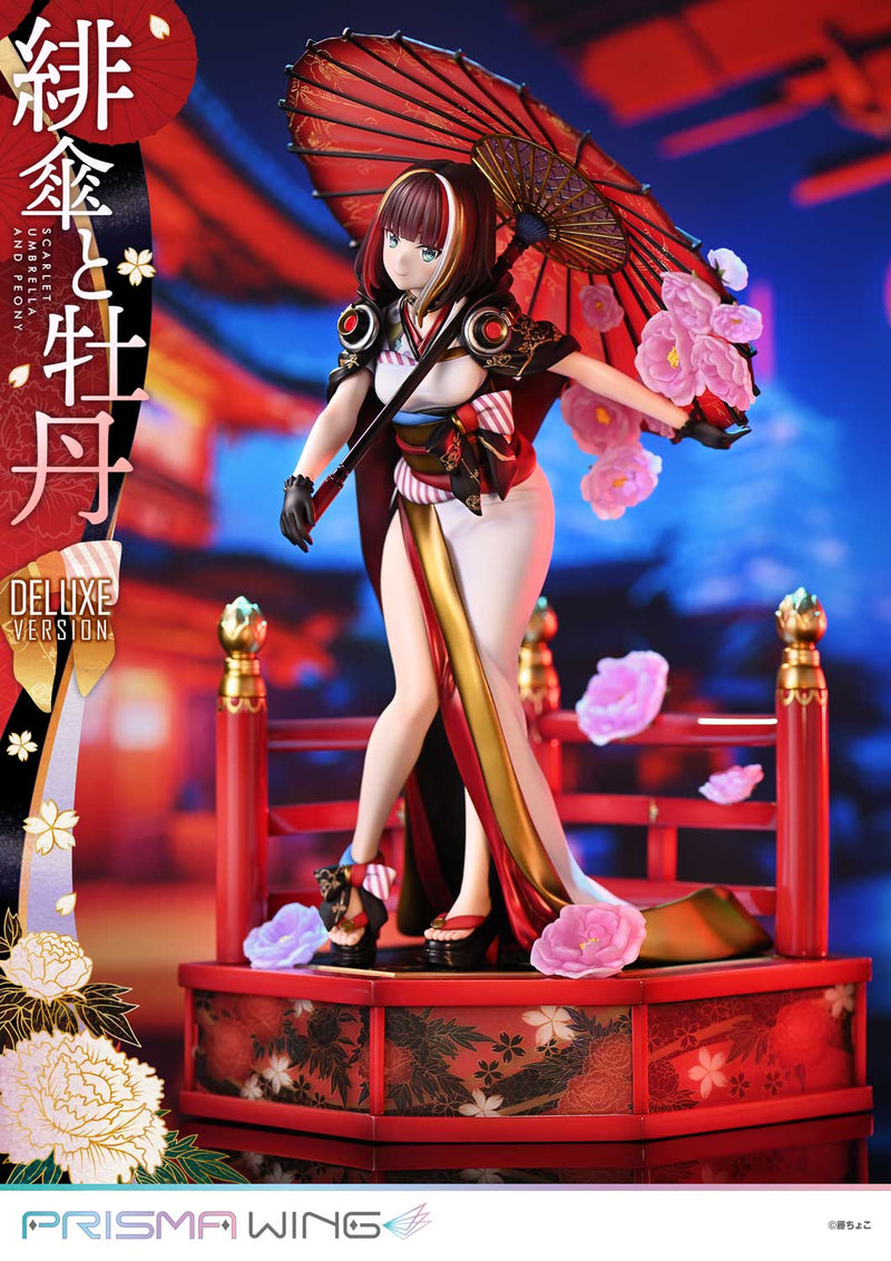 Fuzichoco Original Illustration Prime 1 Studio PRISMA WING Scarlet Umbrella and Peony DX Edition 1/7 Scale Figure