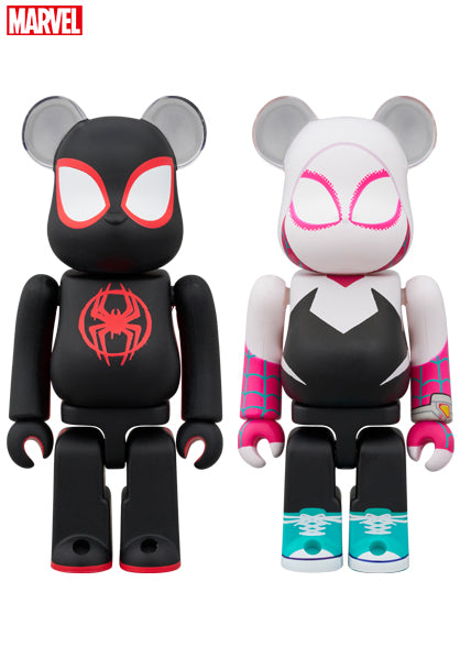 Spider-Man: Across the Spider-Verse Medicom Toy BE@RBRICK Spider-Man (Miles Morales) & Spider-Gwen 2 Set