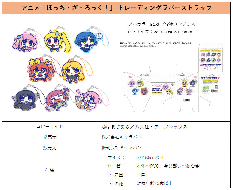 Bocchi the Rock! Caravan Trading Rubber Strap