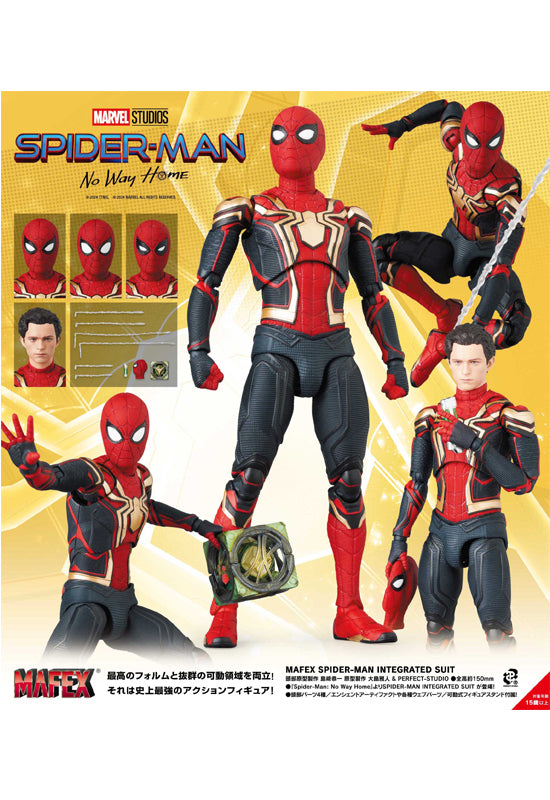 Spider-Man: No Way Home Medicom Toy MAFEX Spider-Man Integrated Suit