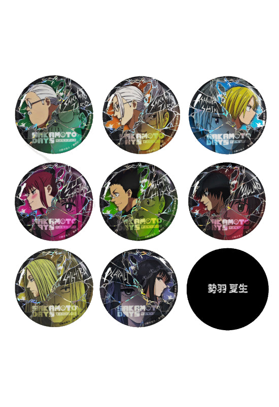 SAKAMOTO DAYS AFORCE x DRAGON HORSE TRADING HOLOGRAM CAN BADGE