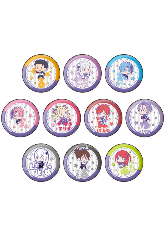 Re:Zero kara Hajimeru Isekai Seikatsu XEBEC Onamae Pitanko Can Badge Collection