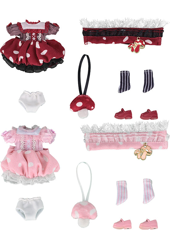 Nendoroid Doll Good Smile Arts Shanghai Nendoroid Doll Outfit Set: Mushroom - Girl (Red/Pink)