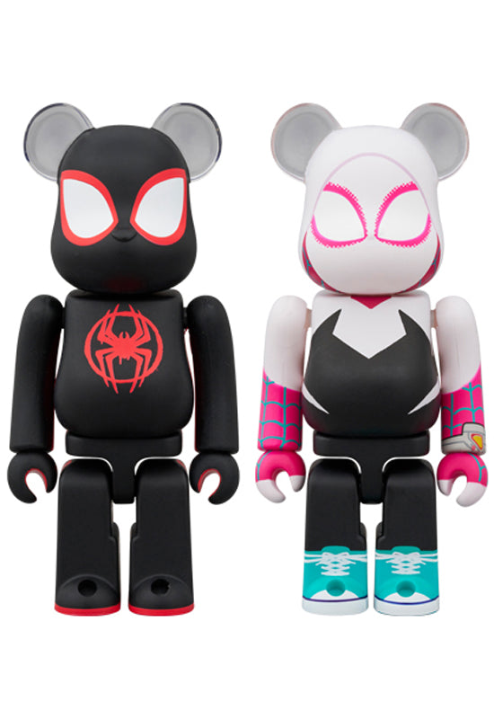 Spider-Man: Across the Spider-Verse Medicom Toy BE@RBRICK Spider-Man (Miles Morales) & Spider-Gwen 2 Set