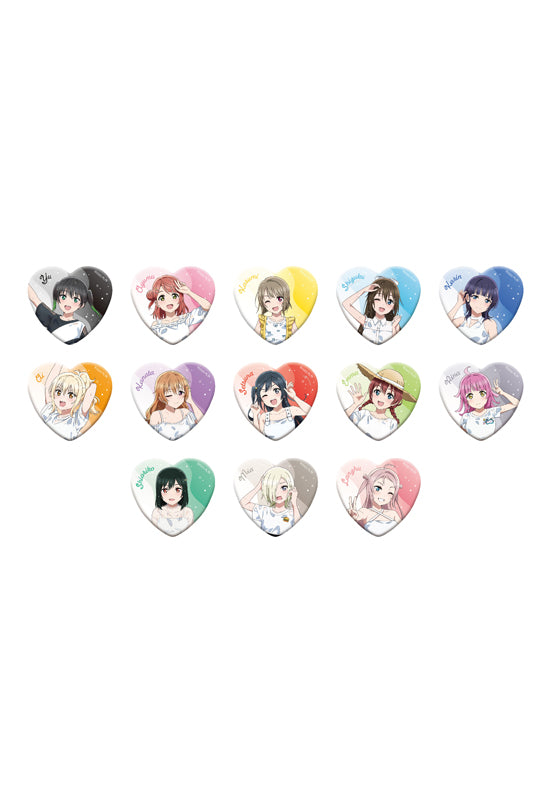 Love Live! Nijigasaki Academy School Idol Club Movic Heart-shaped Chara Badge Collection