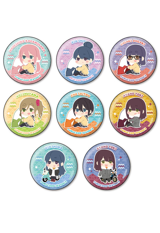 Yurucamp Season 3 XEBEC Mofumofu Can Badge Collection