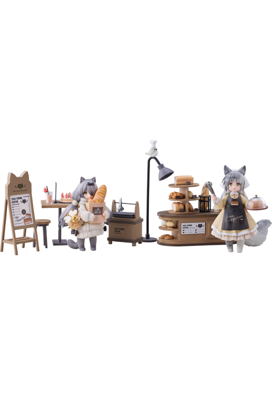 TEA TIME CATS RIOBOS ECAT TOWN BAKERY STAFF & CUSTOMER SET