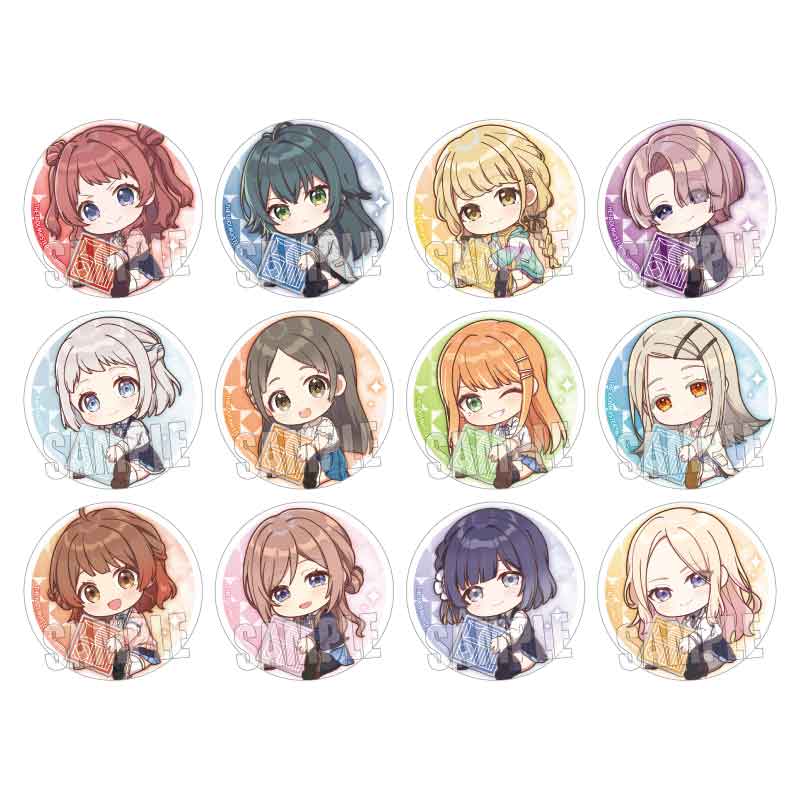 Gakuen Idolmaster Bell House Trading Can Badge GyuGyutto