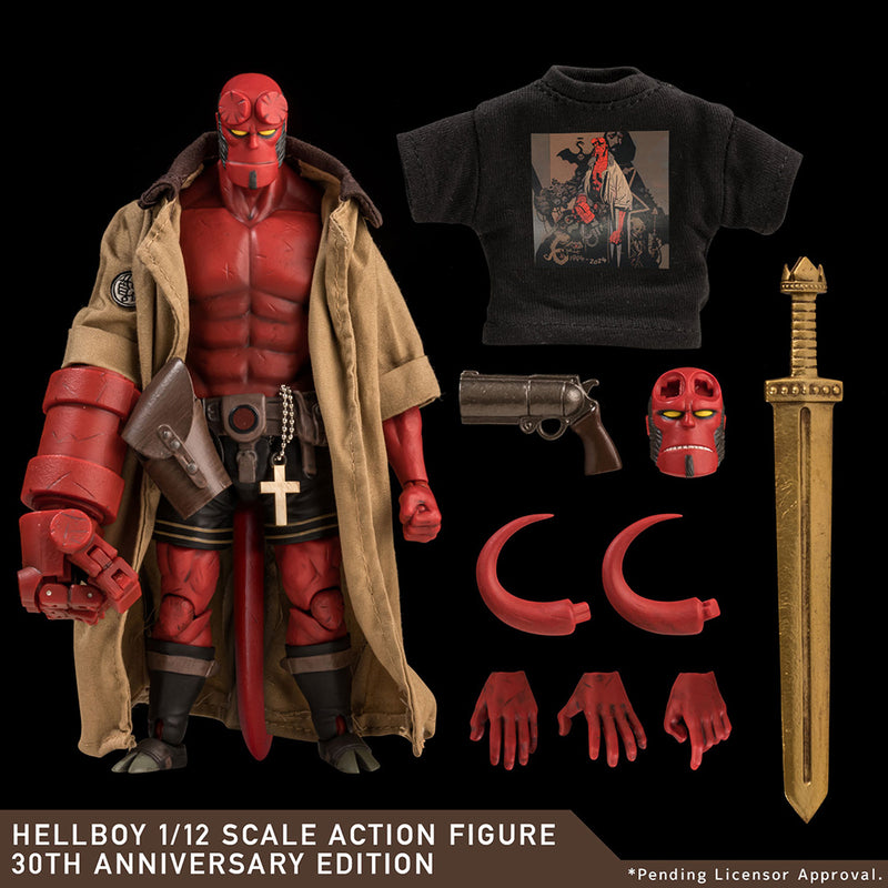 Hellboy 1000 Toys Hellboy 1/12 Scale Action Figure 30th Anniversary Edition