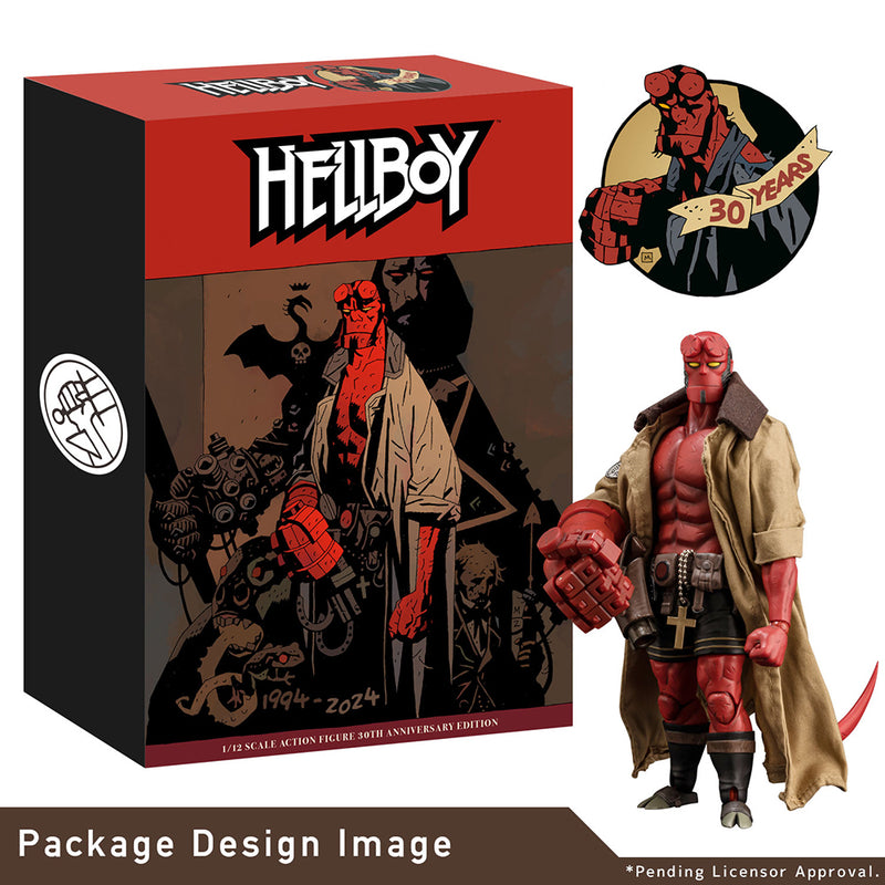 Hellboy 1000 Toys Hellboy 1/12 Scale Action Figure 30th Anniversary Edition