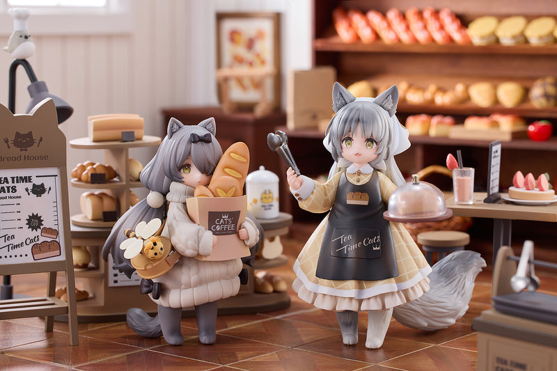 TEA TIME CATS RIOBOS ECAT TOWN BAKERY STAFF & CUSTOMER SET