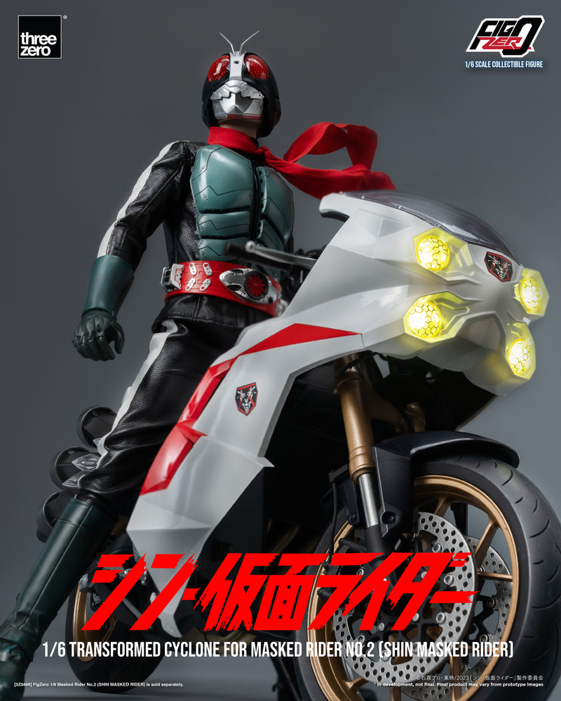 SHIN MASKED RIDER threezero 3A FigZero 1/6 Transformed Cyclone for Masked Rider No.2 (SHIN MASKED RIDER)