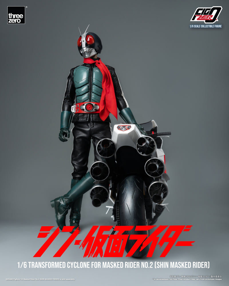 SHIN MASKED RIDER threezero 3A FigZero 1/6 Transformed Cyclone for Masked Rider No.2 (SHIN MASKED RIDER)