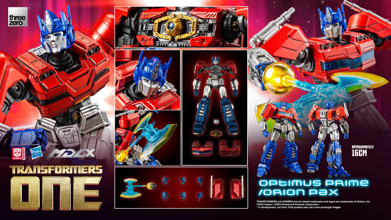 Transformers One threezero MDLX Optimus Prime/Orion Pax