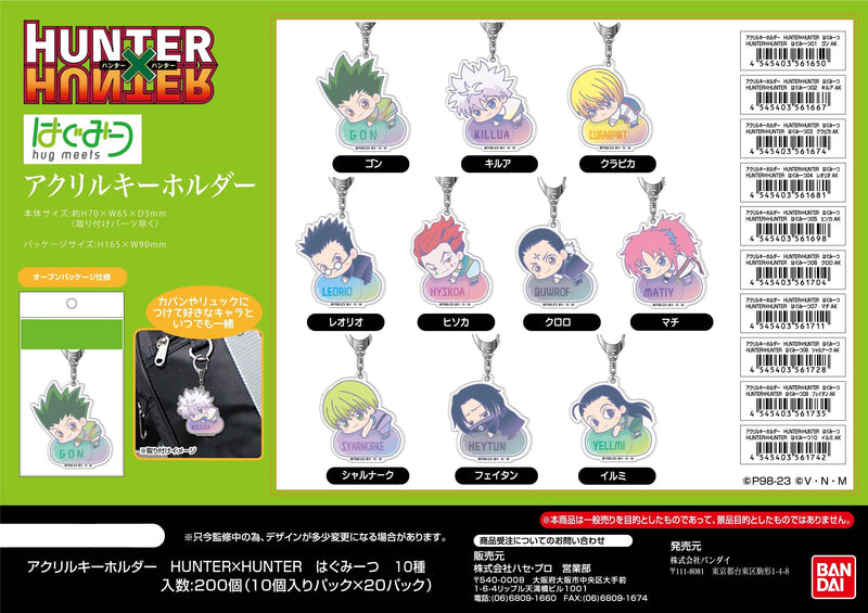 Hunter x Hunter Bandai Acrylic Key Chain Hug Meets 02 Killua AK