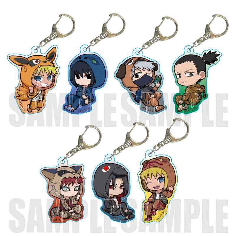 NARUTO -Shippuden- Bell House Trading Acrylic Key Chain (Deformed) Kigurumi Pajamas Ver. (1 Random)