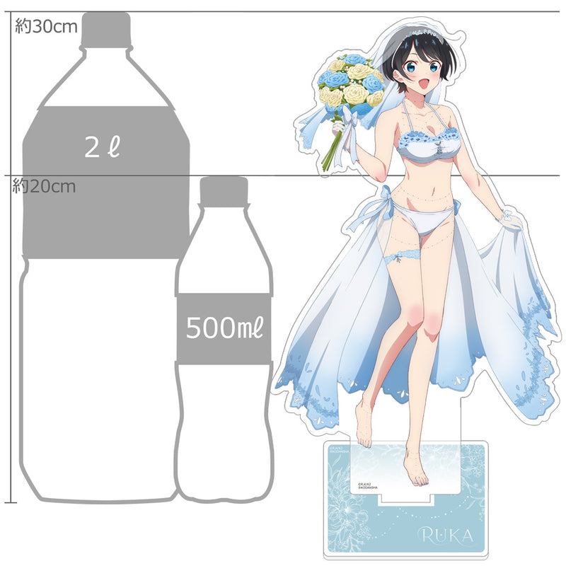 Rent-A-Girlfriend Curtain Original Illustration Extra Large Acrylic Stand Sarashina Ruka / Wedding Swimwear