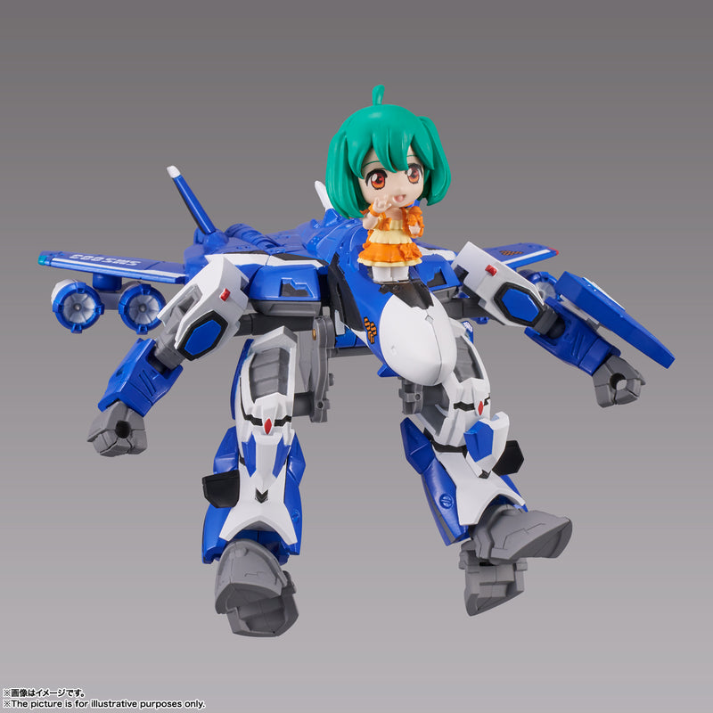 Macross Frontier Bandai TINY SESSION VF-25G Messiah Valkyrie (Michel Machine) with Ranka (JP)