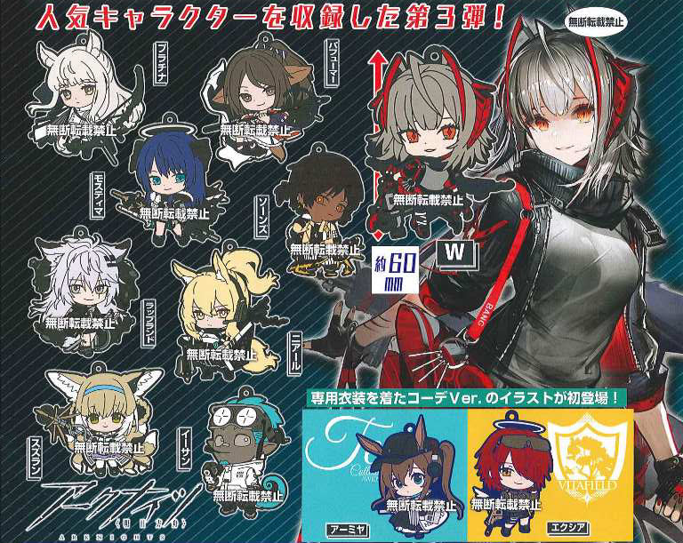 Arknights Bandai Capsule Rubber Mascot 03 (1 Random Blind)