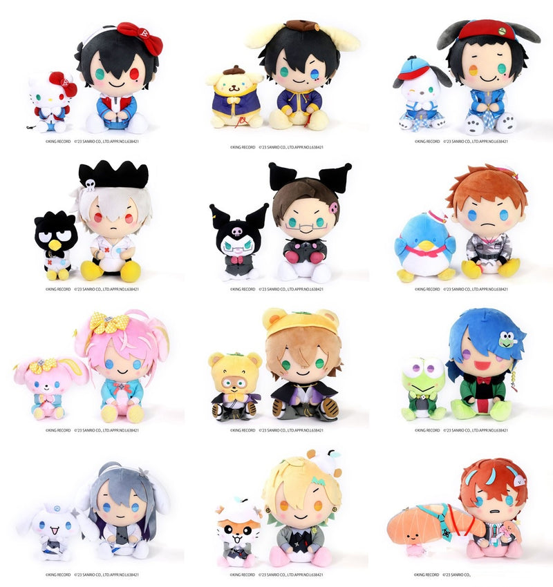 Hypnosismic -Division Rap Battle- Movic Sanrio Nakayoku Edit Plush Set Yamada Ichiro x Hello Kitty