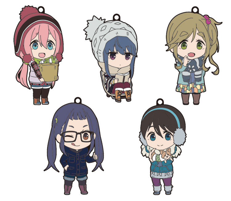 Yuru Camp Laid-Back Camp GOOD SMILE COMPANY Nendoroid Plus Collectible Rubber Keychains (Set of 5 Characters)