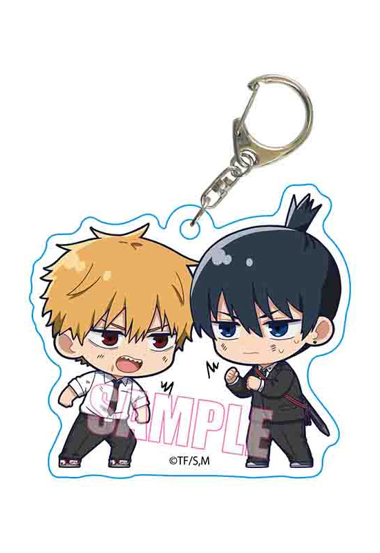 Chainsaw Man Bell House Petit Memo! Acrylic Key Chain Denji & Hayakawa Aki