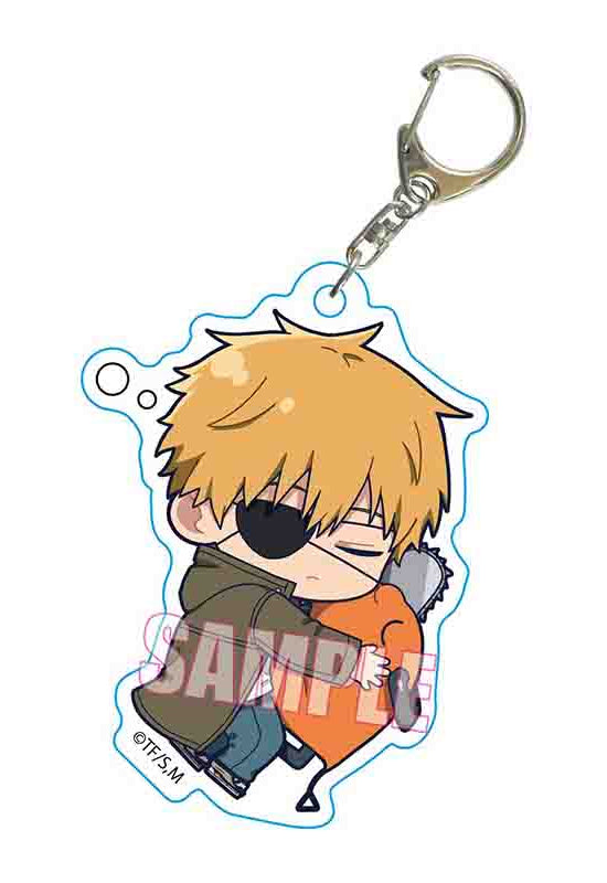 Chainsaw Man Bell House Petit Memo! Acrylic Key Chain Denji & Pochita