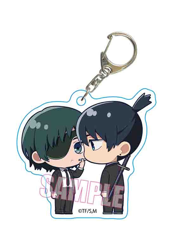 Chainsaw Man Bell House Petit Memo! Acrylic Key Chain Himeno & Hayakawa Aki