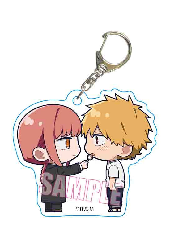 Chainsaw Man Bell House Petit Memo! Acrylic Key Chain Makima & Denji