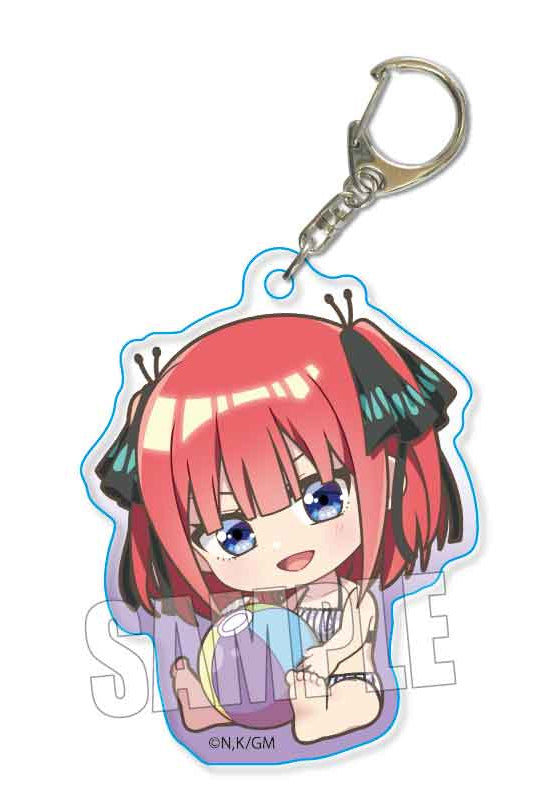 The Quintessential Quintuplets Movie Bell House GyuGyutto Acrylic Key Chain Nakano Nino (Swimwear)