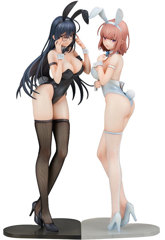 Ikomochi Original Character ENSOUTOYS Black Bunny Aoi and White Bunny Natsume 2 Monochrome Bunny Figure Set