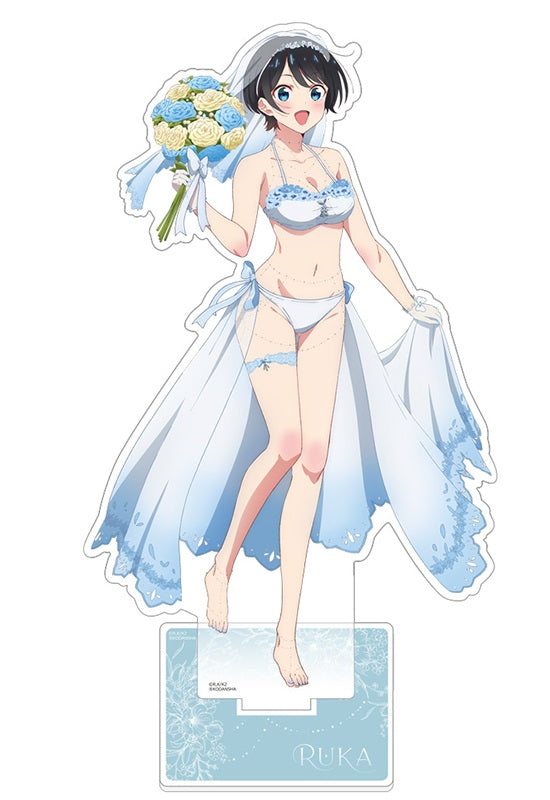 Rent-A-Girlfriend Curtain Original Illustration Extra Large Acrylic Stand Sarashina Ruka / Wedding Swimwear