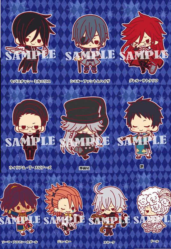 BLACK BUTLER BOOK OF CIRCUS RCC BLACK BUTLER RENEWAL VER. KOTOBUKIYA RUBBER CHARM COLLECTION (1 Random Blind Box)