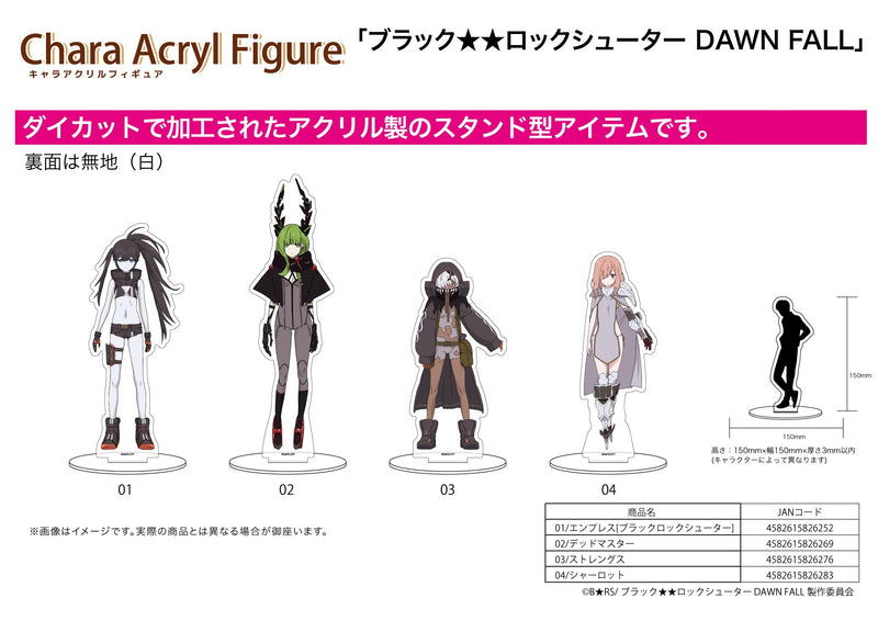 Black Rock Shooter DAWN FALL A3 Chara Acrylic Figure 01 Empress Black Rock Shooter