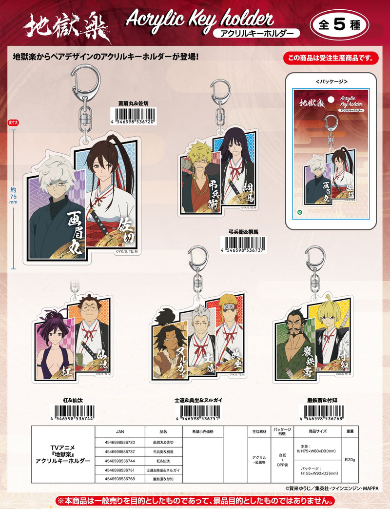 Hell's Paradise: Jigokuraku eye up Acrylic Key Chain Gabimaru & Sagiri