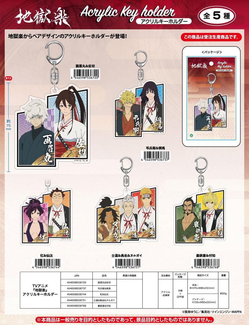 Hell's Paradise: Jigokuraku eye up Acrylic Key Chain Chobei & Toma