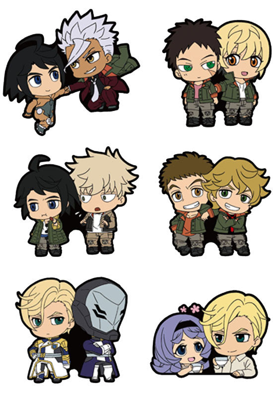 GUNDAM IRON-BLOODED ORPHANS Megahouse RUBBER MASCOT THEIR FOOTPRINTS PB SET of  7